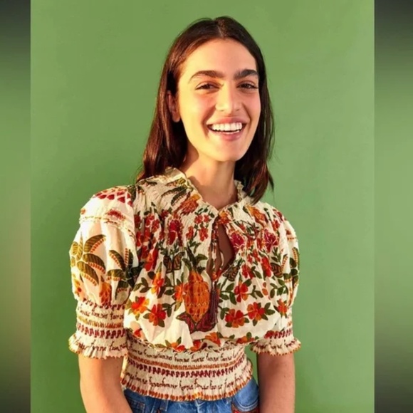 Farm Rio Smocked Blouse - Picture 1 of 5